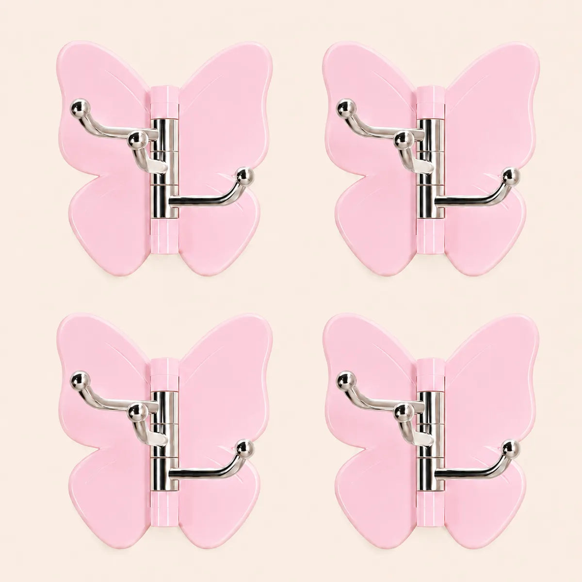 🦋 Mvpw® Rotating Butterfly Triple Hook—Adjustable for Flat Walls & Corners