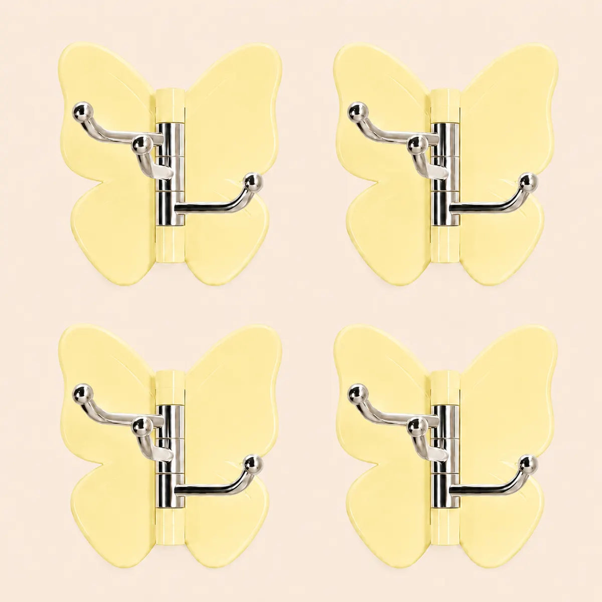 🦋 Mvpw® Rotating Butterfly Triple Hook—Adjustable for Flat Walls & Corners
